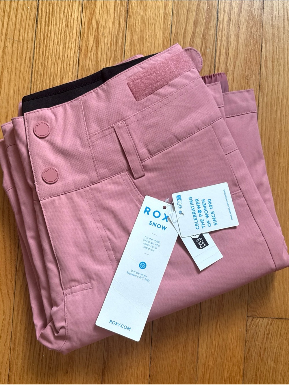 ✨NWT - ROXY Snow Teen Girls 16 XXL Blush Pink Snow Trousers